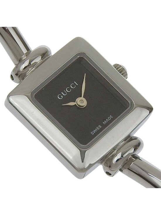 Gucci Stainless Steel Quartz Analog Display Black Dial Watch display picture 3
